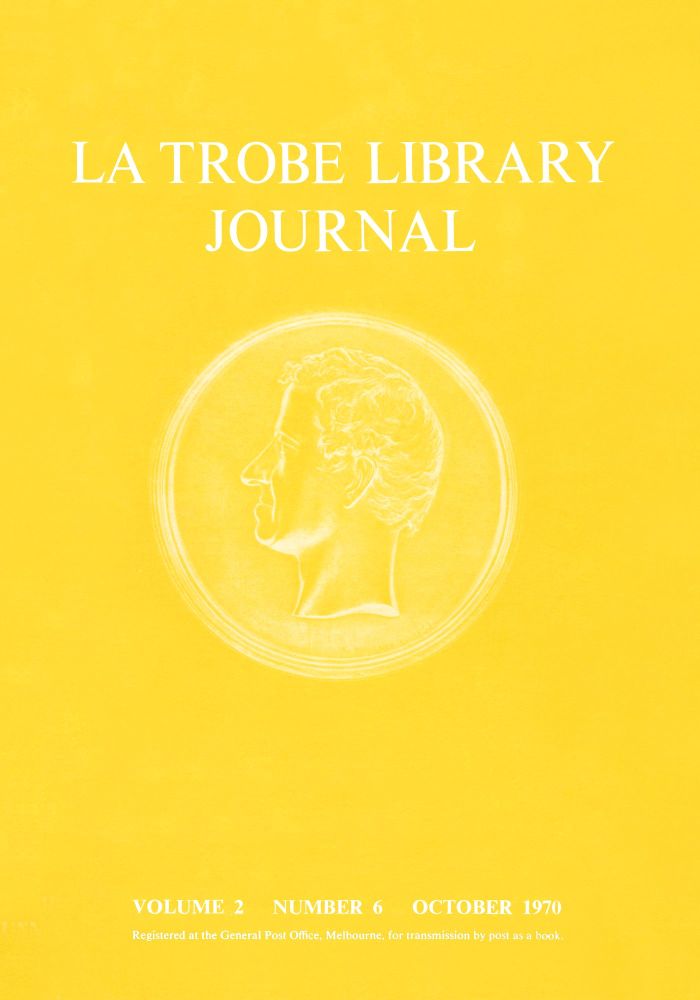 front cover - No 6 October 1970