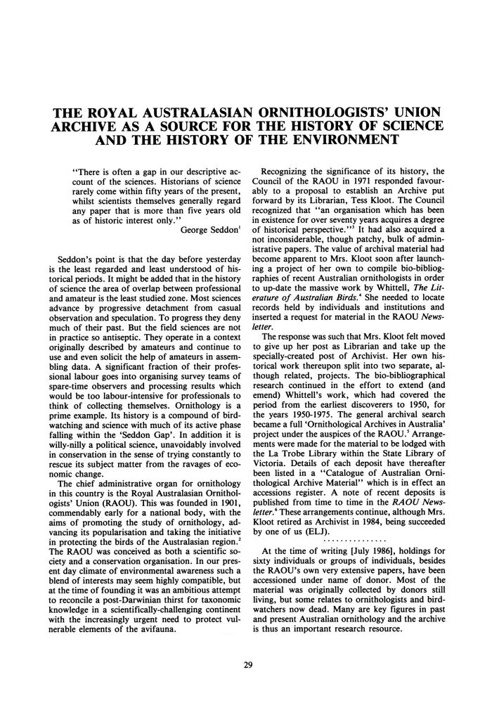 Page 29 - No 38 Spring 1986