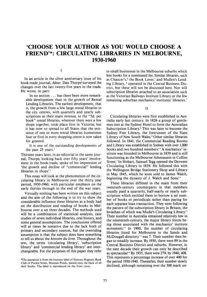 Page 77 - No 40 Spring 1987