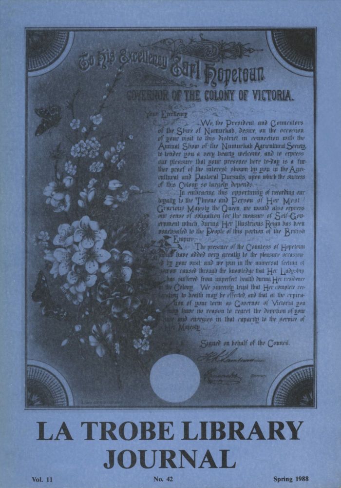 front cover - No 42 Spring 1988