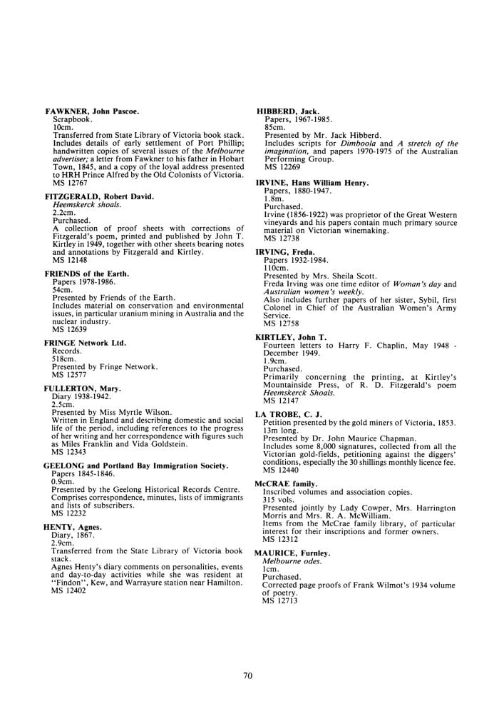 Page 70 - No 46 Spring 1991