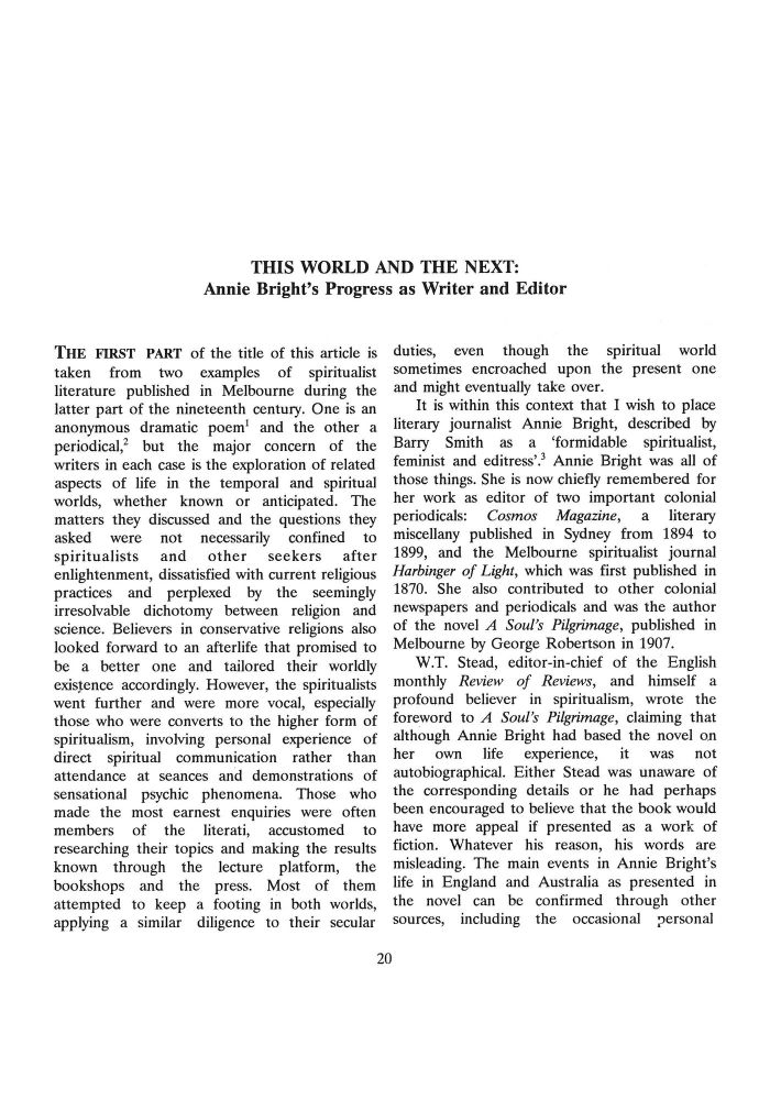 Page 20 - No 50 Spring 1992