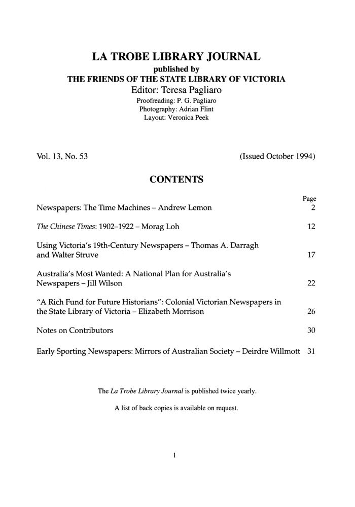 Page 1 - No 53 October 1994