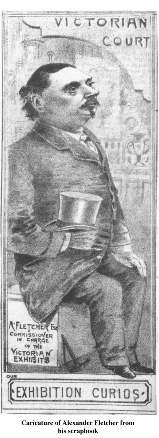 Caricature of Alexander Fletcher from his scrapbook. [cartoon]