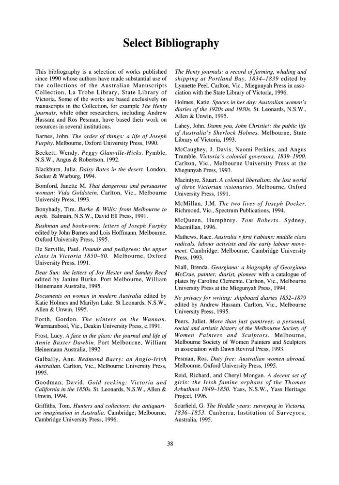 Page 38 - No 58 Spring 1996
