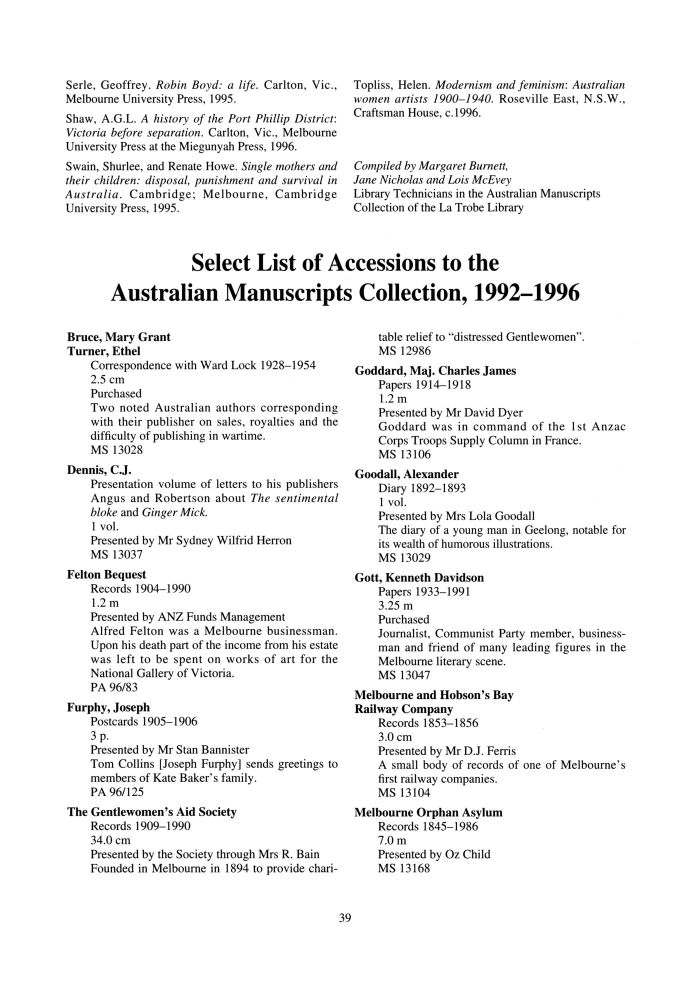 Page 39 - No 58 Spring 1996