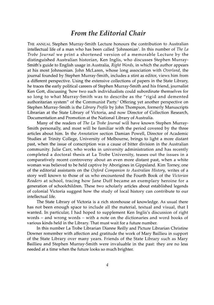 Page 4 - No 63 Autumn 1999