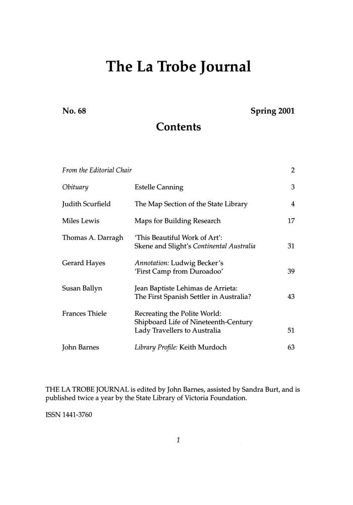 Page 1 - No 68 Spring 2001