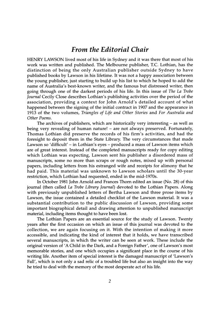 Page 2 - No 70 Spring 2002