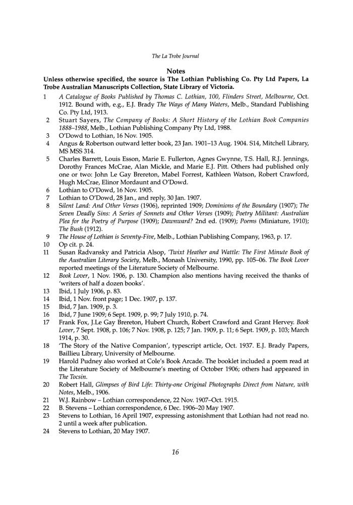 Page 16 - No 70 Spring 2002