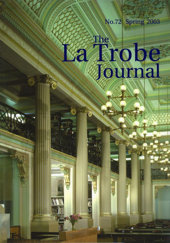 front cover - No 72 Spring 2003
