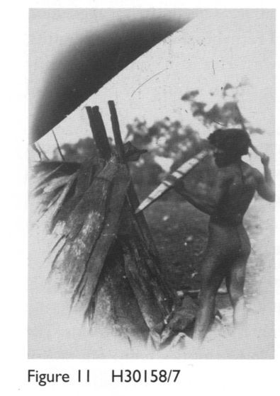 Figure 11 H30158/7 Bark hut scene