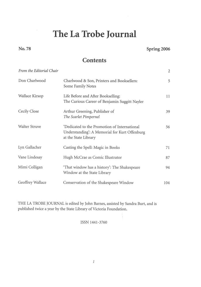 Page 1 - No 78 Spring 2006