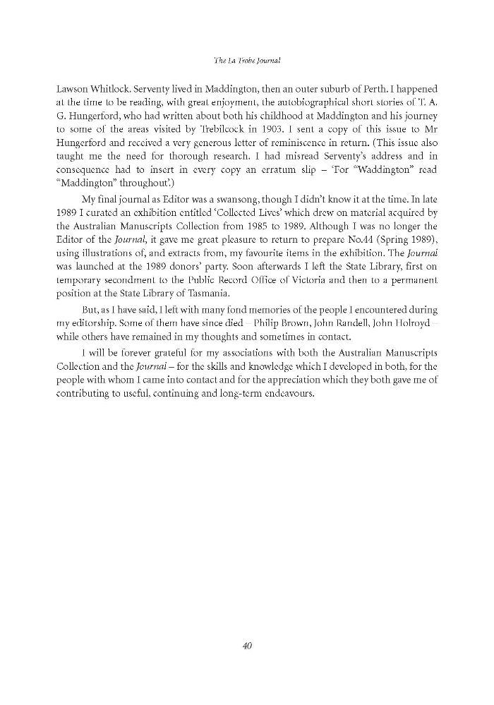 Page 40 - No 80 Spring 2007
