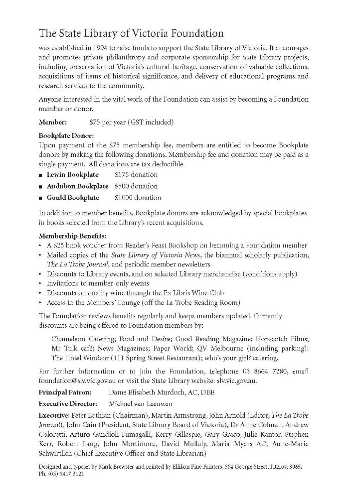 inside back cover - No 82 Spring 2008