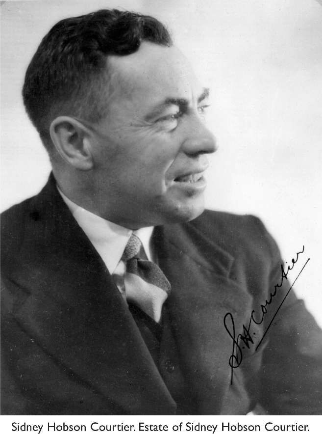 Portrait photograph of Sidney Hobson Courtier. Estate of Sidney Hobson Courtier. [photograph]