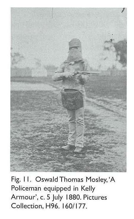 Fig. 11. Oswald Thomas Mosley, ‘A Policeman equipped in Kelly Armour’, c. 5 July 1880. Pictures Collection, H96. 160/177. [photograph]