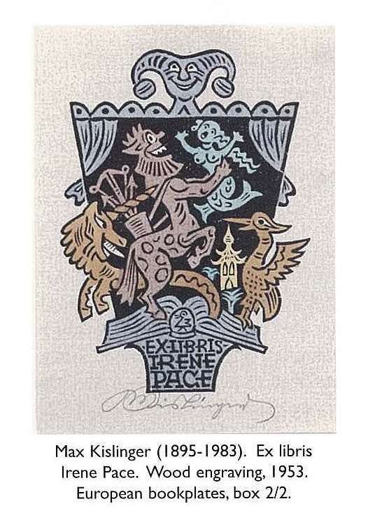 Jaroslav Lukavsky (1924-1984). Ex libris Jan Rhebergen. Wood engraving, n.d. European bookplates, box 2/2. [book plate]