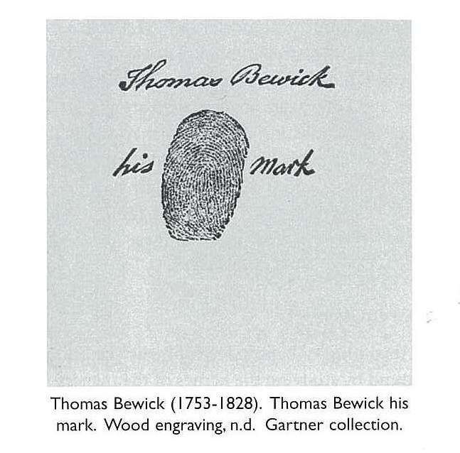 Thomas Bewick (1753-1828). Thomas Bewick his mark. Wood engraving, n.d. Gartner collection. [book plate]