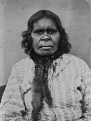 Carl Walter (1831-1907), Mary, King Billy's woman, Carngham [Lake Burrumbeet], 1866 Portrait from the composite panel, Portraits of Aboriginal natives settled at Coranderrk... Albumen silver photographs. Picture Collection, H91.1/3 and H91.1/37 [photograph]