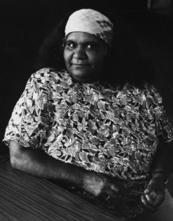 Viva Gibb (1945- ), photographer Portrait of Nellie Moore, 1990 Silver gelatin photograph. Picture Collection, H98.161/279 [photograph]