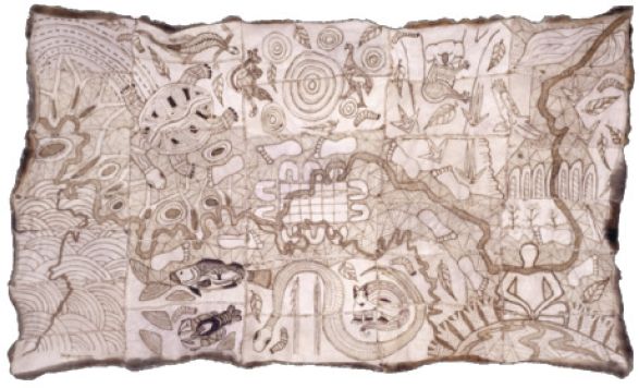 Figure 2 Yorta Yorta cloak, Possum Skin Cloak Project. Copyright Michael Carver. [possum skin cloak]