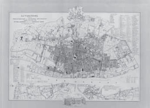 Reproduction print of a map of Liverpool, England, drawn by J. J. Clark in 1851, aged 13. Reproduction published by the Royal Historical Society of Victoria from the original in their collection. [map]