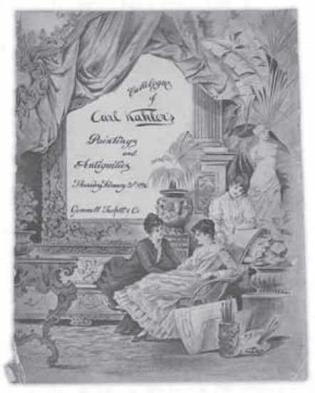 Front cover of An artist’s sanctuary: catalogue raisonne of the contents of Herr Kahler’s studio . . . to be sold by auction by Messrs. Gemmell, Tuckett, and Co. . . . on Thursday, 20th February, 1890, Melbourne: McCarron, Bird & Co., 1890. Rare Books Collection. [catalogue raisonne cover]