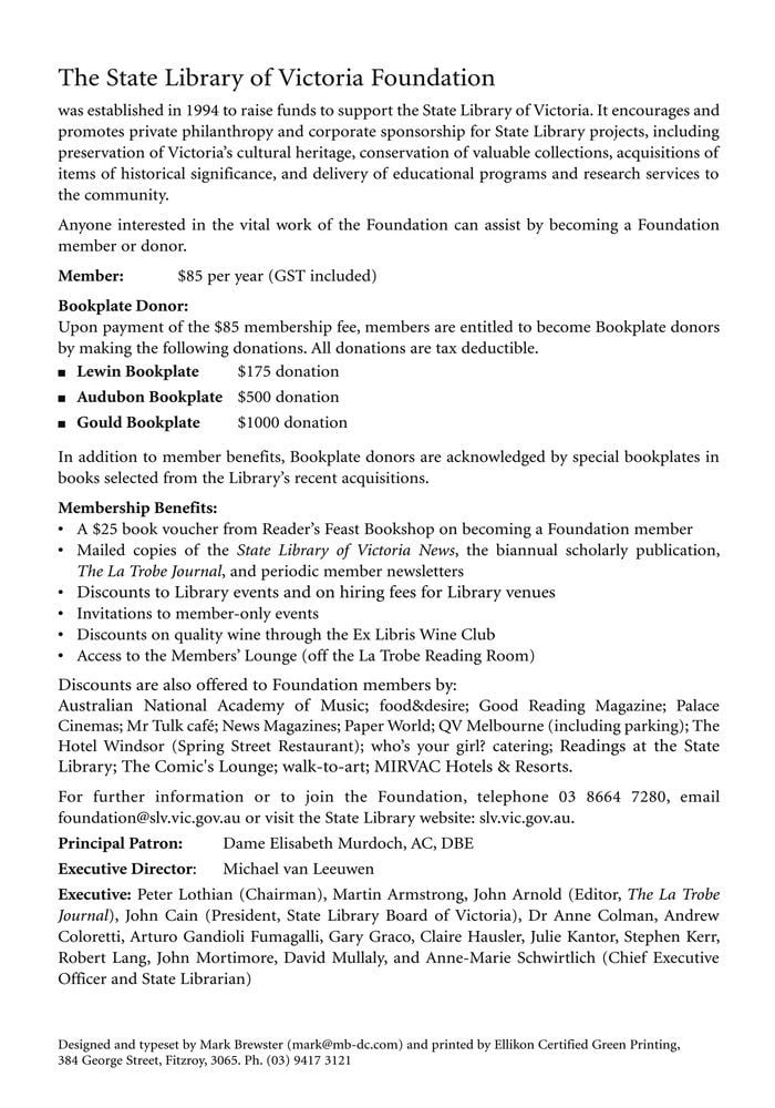 inside back cover - No 86 December 2010