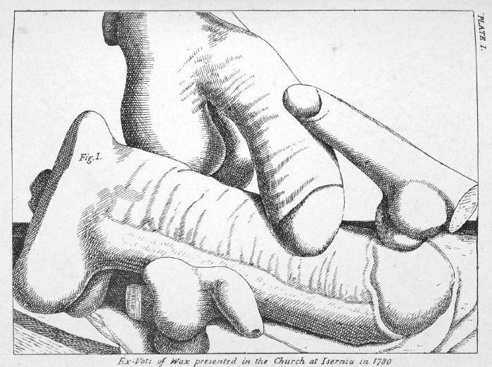 Frontispiece to the first edition of An Account of the Worship of Priapus. [Drawing]